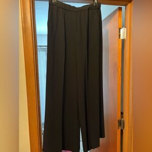 Theory Black Wide Leg Women's Pants, Size Small, elastic waist, dressy